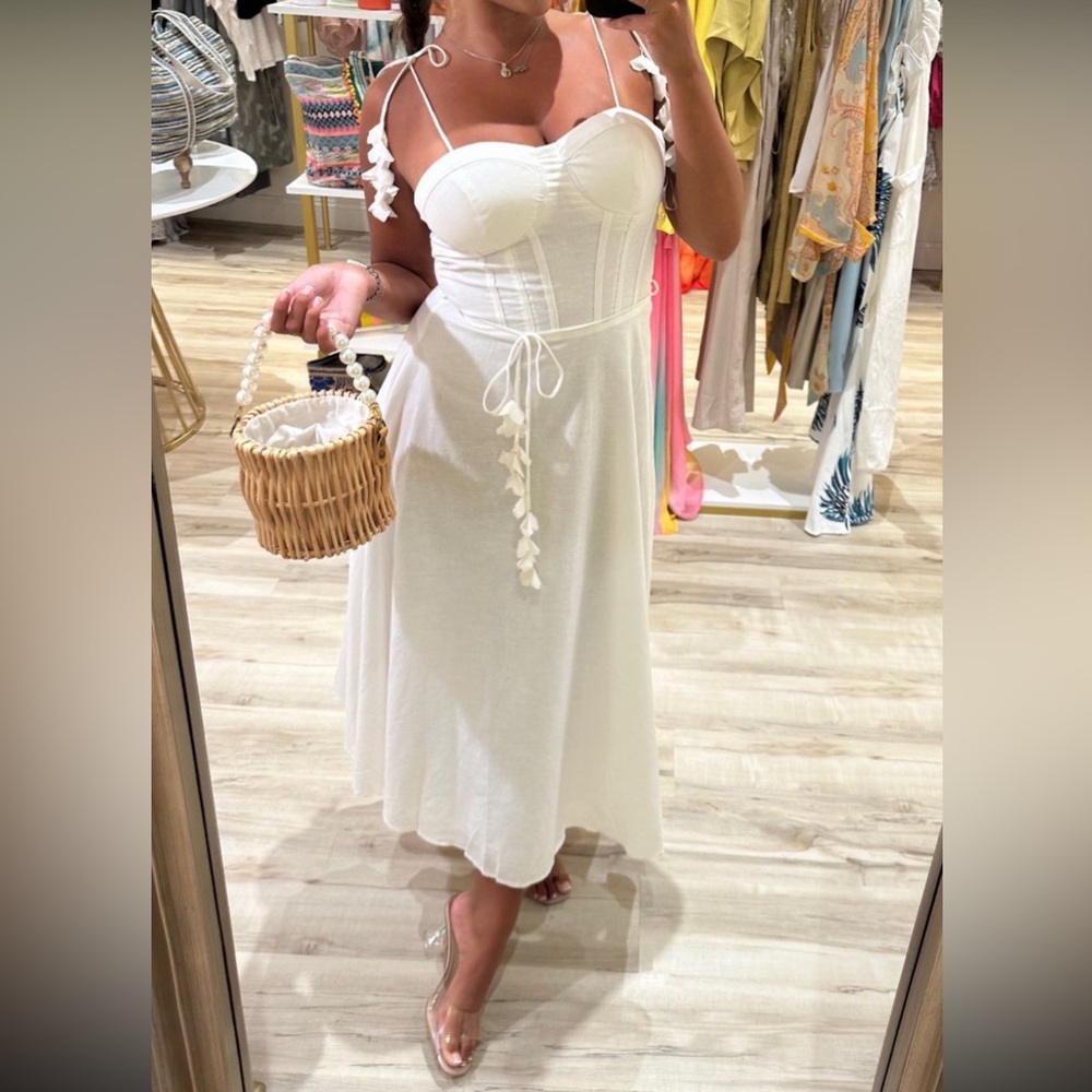 White corset dress